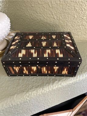 Handcrafted Antique quill box porcupine large
